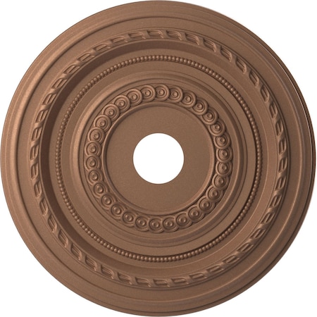 Ekena Millwork Cole Thermoformed PVC Ceiling Medallion Fits Canopies up to 6-in., Aged Copper CMP22COCAC